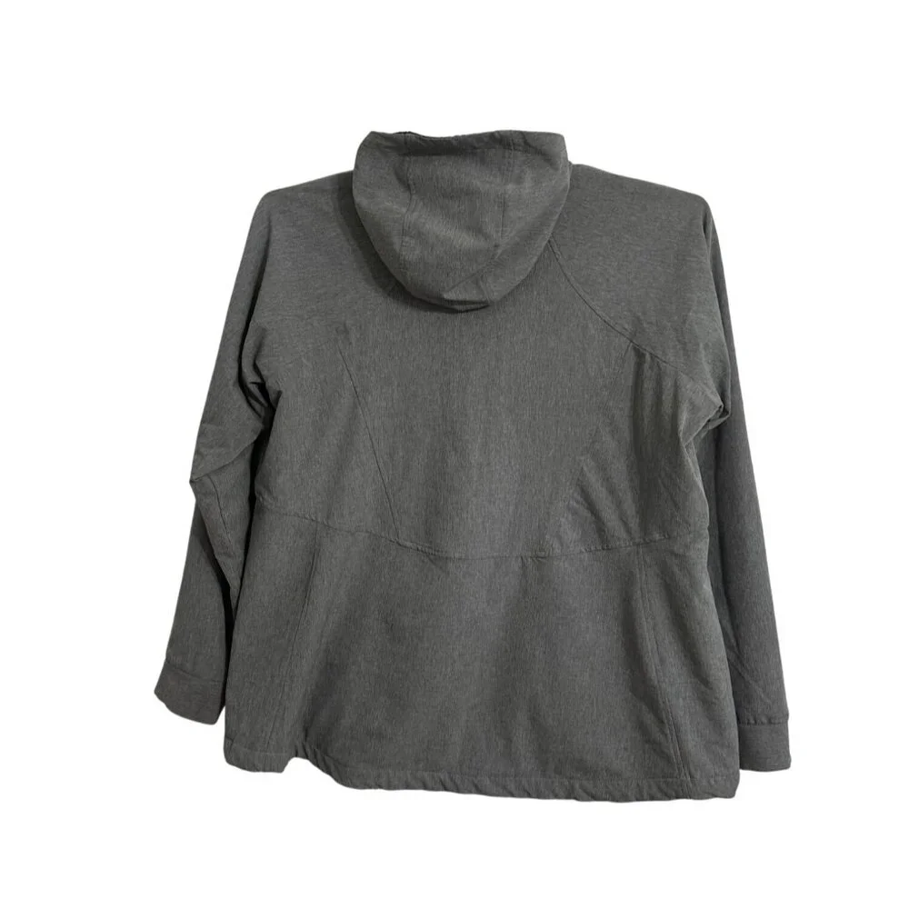Kirkland Signature Ladies Gray Softshell Waterproof Jacket XXL Velour Lining - Picture 2 of 7